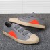 Men Comfy Splicing Colorblock Breathable Skate Shoes Casual Daily Canvas Sneakers