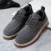 Men Synthetic Suede Comfy Round Toe Wearable Casual Tooling Sneakers