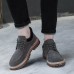 Men Synthetic Suede Comfy Round Toe Wearable Casual Tooling Sneakers