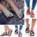 Sandals - Women Flat Sandals Rome Style Flip Flops Cross Weaving Straps Low Heels Ladies Beach Summer Shoes