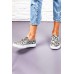 Women's Shoes - White Snakeskin Print Slip-on Loafer