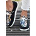 Women's Shoes - Multicolor Sunflower Slip On Flat Sneakers