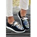 Women's Shoes - Multicolor Sunflower Slip On Flat Sneakers