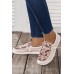 Women's Shoes - Pattern Printed Patchwork Round Toe Slip-on Sneakers