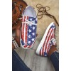 American Flag Print Slip on Flat Sneakers