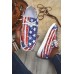 Women's Shoes - American Flag Print Slip on Flat Sneakers