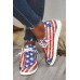 Women's Shoes - American Flag Print Slip on Flat Sneakers