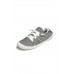 Women's Shoes - Gray Lace up Casual Canvas Shoes