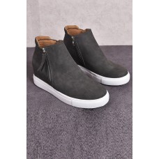 Gray Wedges Platform Vulcanize Shoes