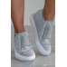 Women's Shoes - Gray Lace-up Platform Sneaker