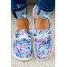 Women's Shoes - Tie Dyed Slip On Lace-up Flat Shoes