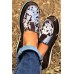 Women's Shoes - Cow Slip On Round Toe Flat Sneakers