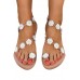 Sandals - White Casual Tropical Floral Flip Flop Sandals