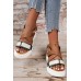 Sandals - Brown Two Tone Slingback Sport Sandals