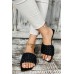 Slippers - Flat-heel Braided Lattice Slippers