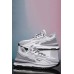 Men's Shoes - White Color Block Patchwork Lace-up Running Sneakers