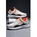 Men's Shoes - Orange Color Block Lace-up Men's Running Shoes