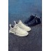 Men's Shoes - White Solid Color Lace-up Round Toe Men's Sports Shoes